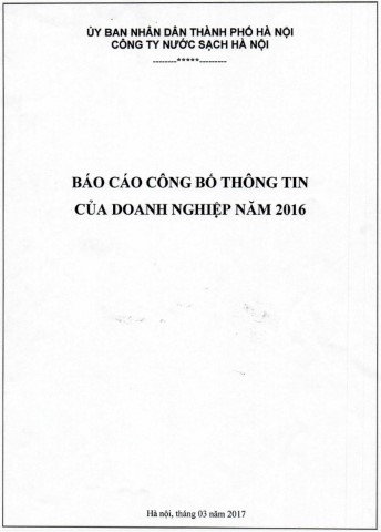Báo cáo công bố thông tin của doanh nghiệp năm 2016