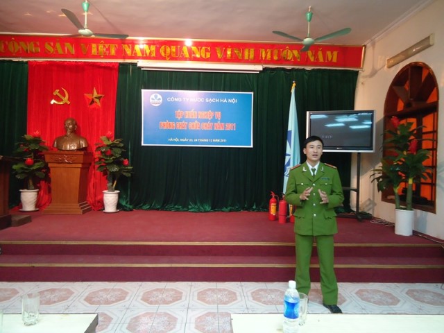 Công ty Nước sạch Hà Nổi tổ chức tập huấn công tác Phòng cháy chữa cháy