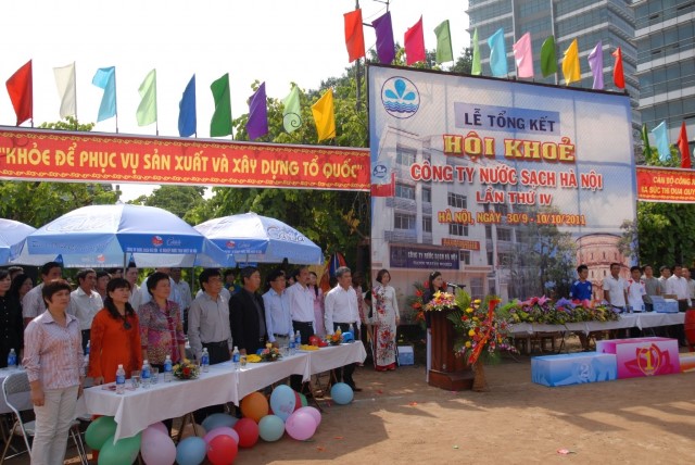 Bế mạc hội khỏe Công ty nước sạch Hà Nội lần thứ IV