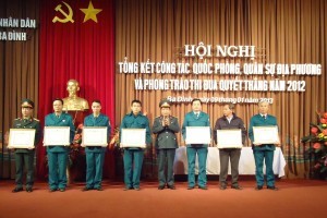 Hội nghị Tổng kết công tác Quốc phòng, quân sự địa phương và phong trào thi đua Quyết thắng năm 2012