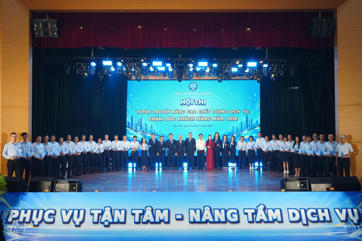 Lan tỏa tinh thần “Phục vụ tận tâm - Nâng tầm dịch vụ” tại Hội thi tuyên truyền nâng cao chất lượng dịch vụ, chăm sóc khách hàng Công ty Nước sạch Hà Nội năm 2026