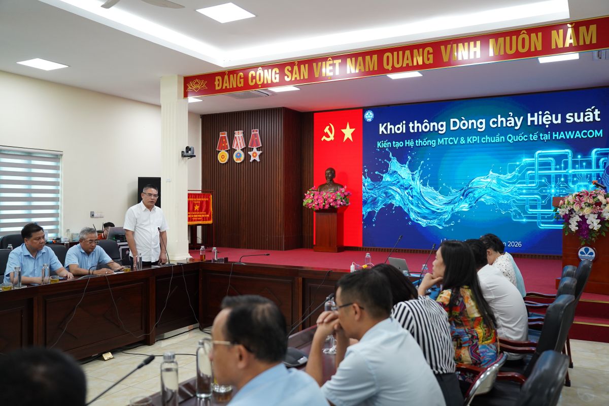 Hội thảo chuyên đề xây dựng bộ chỉ số quản trị KPI – "Khơi thông dòng chảy hiệu suất" trong toàn hệ thống Công ty Nước sạch Hà Nội